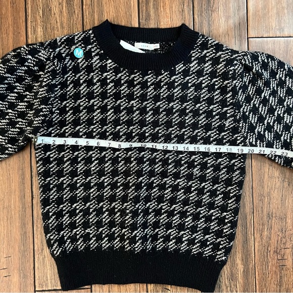 NWT Lush Houndstooth Crew Neck Sweater Medium Preppy Academia Office Career - Picture 9 of 11